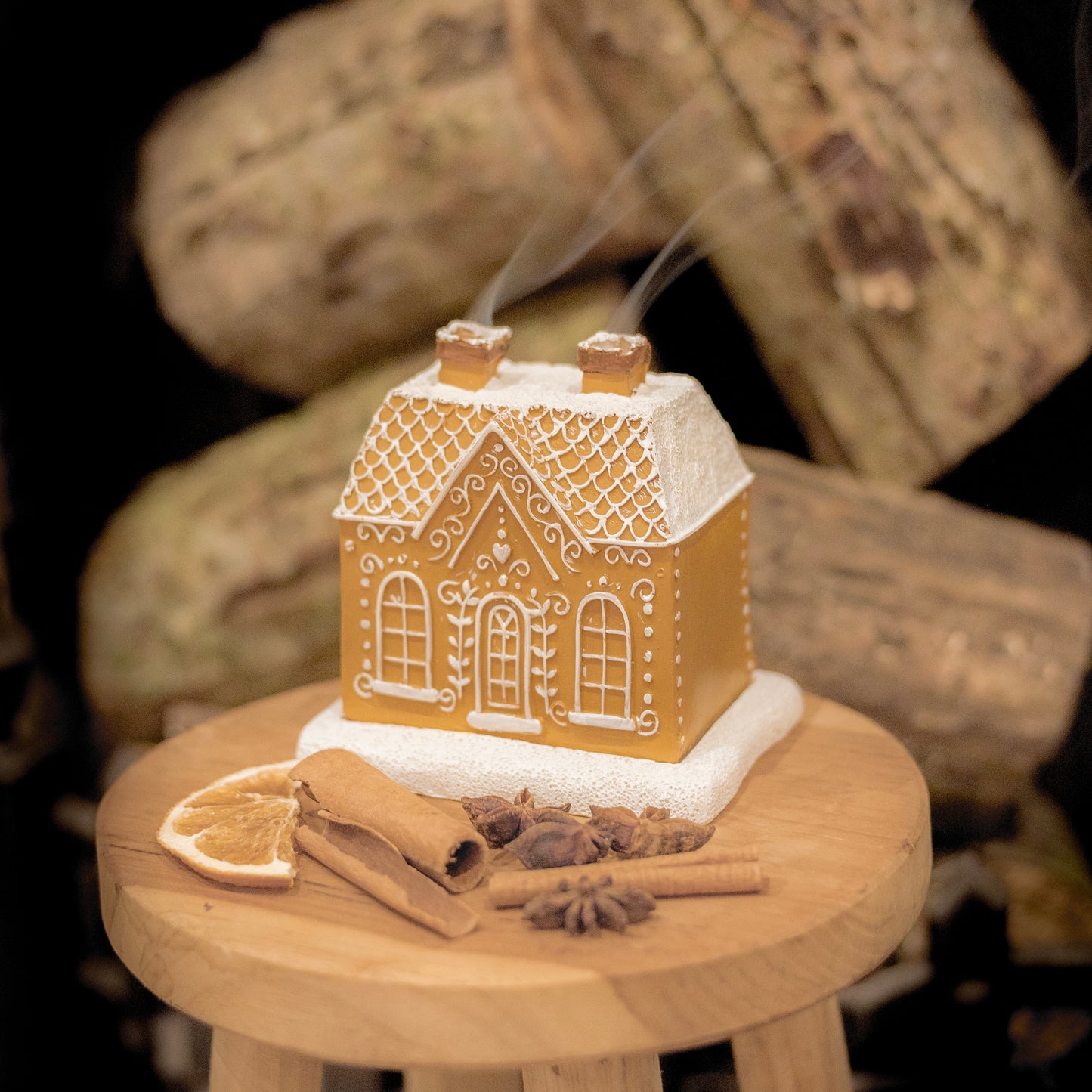 Incense Cone Burner Christmas Gingerbread House
