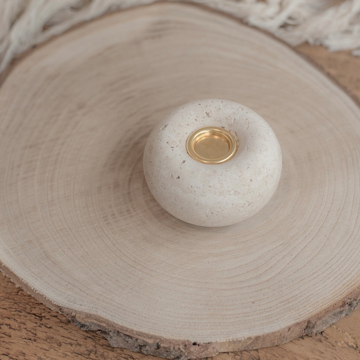 Travertine Incense Cone Burner