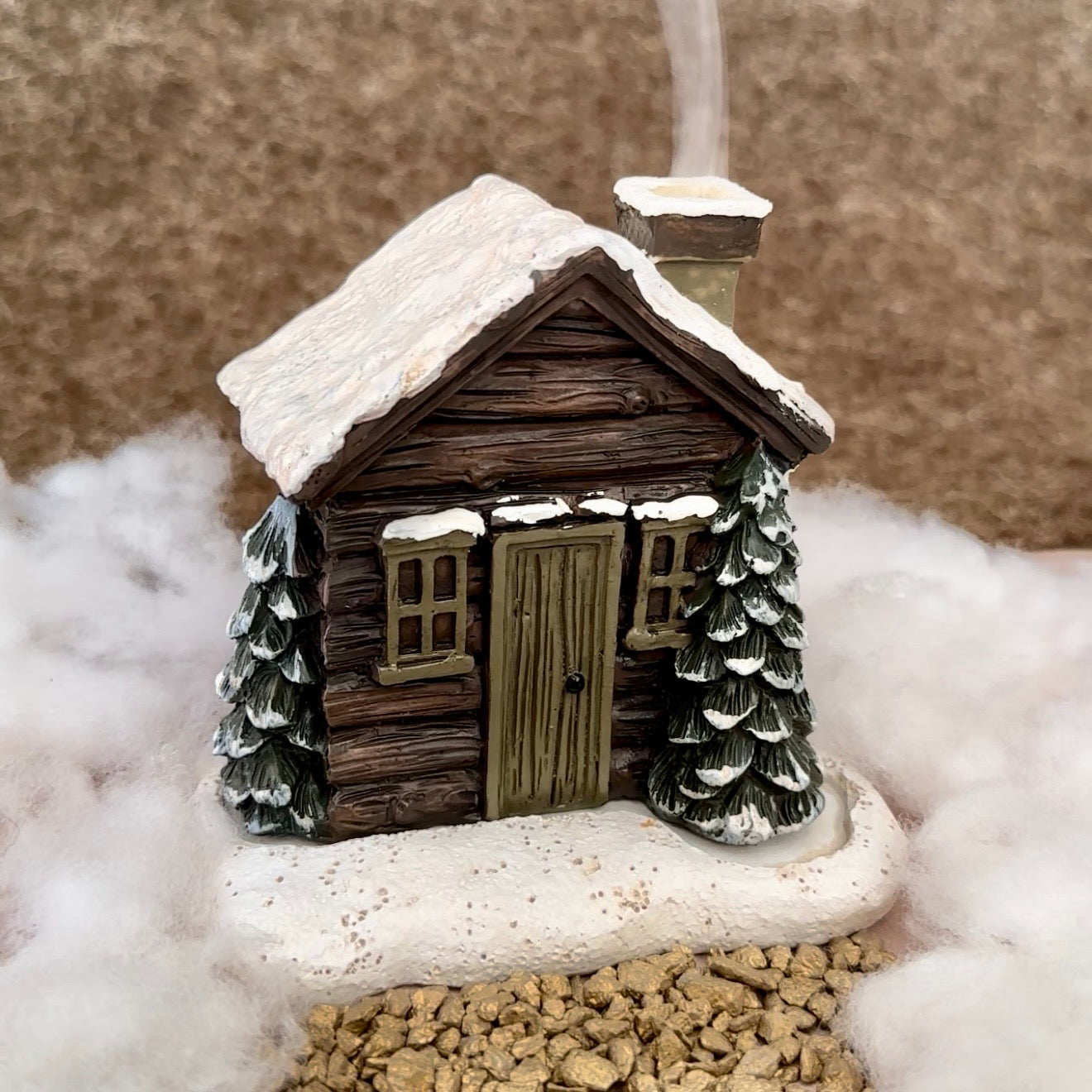 Incense Cone Burner Christmas Cabin